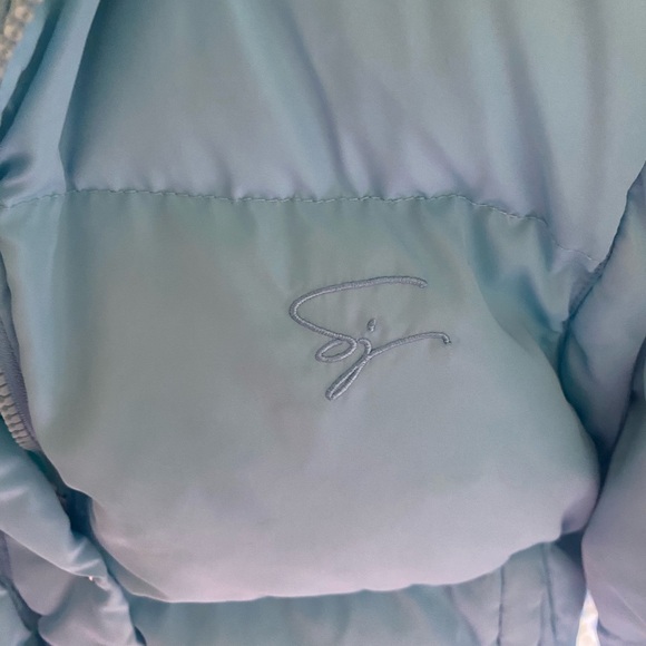 Shane Justin Blue Puffer Jacket Euc - Picture 4 of 5